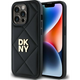 DKNY DKHCP14XPQDSLK Quilted Stack Logo Tok iPhone 14 Pro Max - Fekete (DKHCP14XPQDSLK)